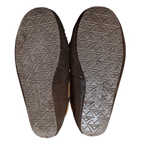 Minnetonka Lodge Trapper Womens Slipper Size 8M Brown Speckled on Top - Picture 4 of 8